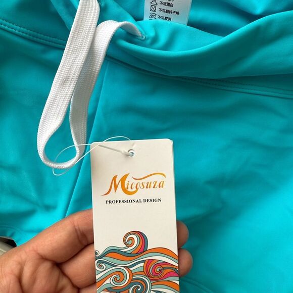 Women's Blue Swim Shorts - Picture 4 of 5